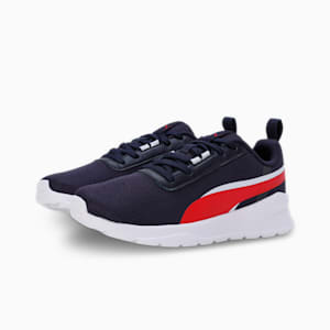 Flexrate Youth Sneakers, New Navy-High Risk Red-PUMA Black, extralarge-IND