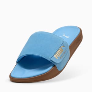 ユニセックス リードキャット 2.0 パレルモ フォイル サンダル, Team Light Blue-PUMA Gold-Gum, extralarge-JPN