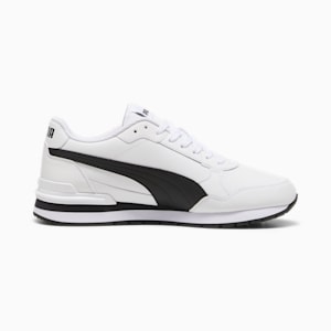 Sneakers ST Runner v4 Leather Homme, PUMA White-PUMA Black-Cast Iron, extralarge