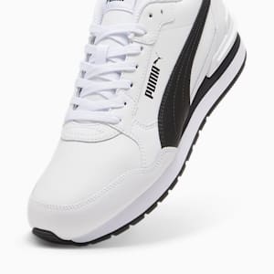 Sneakers ST Runner v4 Leather Homme, PUMA White-PUMA Black-Cast Iron, extralarge