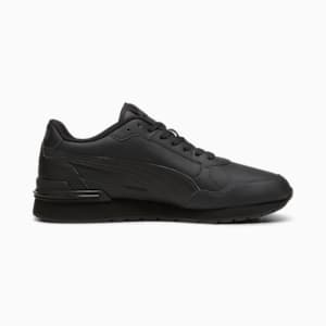 ST Runner v4 Leather Men's Sneakers, PUMA Black-Shadow Gray, extralarge