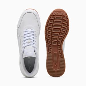 Sneakers ST Runner v4 Leather Homme, PUMA White-Glacial Gray-Gum, extralarge