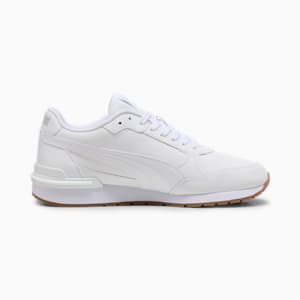 Sneakers ST Runner v4 Leather Homme, PUMA White-Glacial Gray-Gum, extralarge