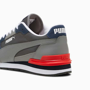 ST Runner v4 Nylon Men's Sneakers, Shadow Gray-Cast Iron-Club Navy-PUMA Red-PUMA White, extralarge