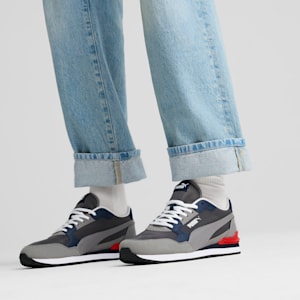 Sneakers ST Runner en nylon Homme, Shadow Gray-Cast Iron-Club Navy-PUMA Red-PUMA White, extralarge