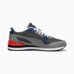 ST Runner v4 Nylon Men's Sneakers, Shadow Gray-Cast Iron-Club Navy-PUMA Red-PUMA White, extralarge