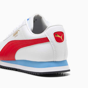 Tenis para niños grandes Roma 24 Standard, PUMA White-For All Time Red, extralarge