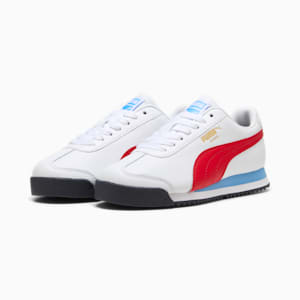 Tenis para niños grandes Roma 24 Standard, PUMA White-For All Time Red, extralarge