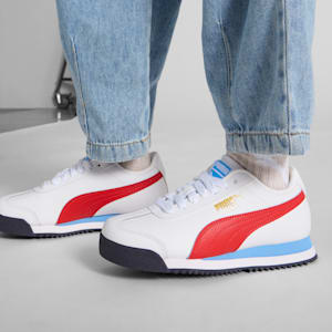 Tenis para niños grandes Roma 24 Standard, PUMA White-For All Time Red, extralarge