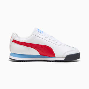 Tenis para niños grandes Roma 24 Standard, PUMA White-For All Time Red, extralarge