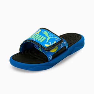Royalcat Comfort Youth Slides, Racing Blue-PUMA Black, extralarge-IND