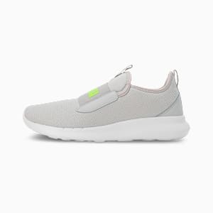 Flamecrest Men's Slip-On Shoes, Cool Light Gray-Electric Lime, extralarge-IND