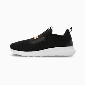 Flamecrest Women's Slip-On Shoes, PUMA Black-Peach Fizz, extralarge-IND