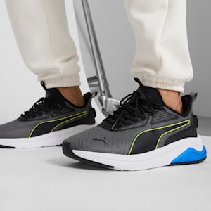 Amplifier Men's Wide Sneakers, Cool Dark Gray-Electric Lime-PUMA Black-PUMA Team Royal, extralarge