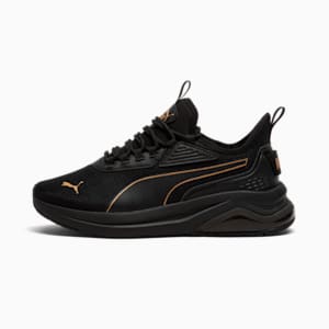 Tenis anchos para mujer Amplifier, PUMA Black-PUMA Gold, extralarge