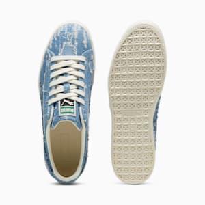 Clyde Denim Sneakers, Frosted Ivory-Faded Denim, extralarge