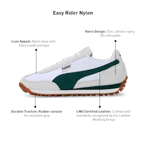 Easy Rider Nylon Unisex Sneakers, PUMA White-Dark Myrtle, extralarge-IND