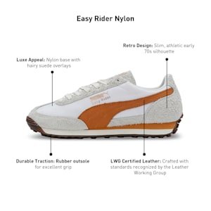Easy Rider Nylon Unisex Sneakers, Warm White-Caramel Latte, extralarge-IND