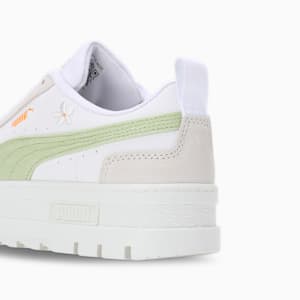 Mayze Embroidery Women's Sneakers, PUMA White-Pistachio Green, extralarge-IND