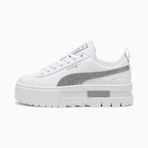 Tenis niños Mayze Glitter, PUMA White-PUMA Silver, extralarge