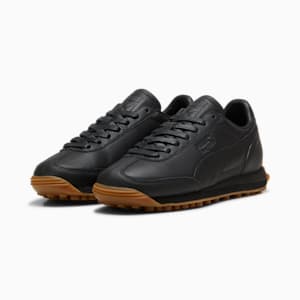 Tenis Easy Rider de piel para niños grandes, PUMA Black, extralarge