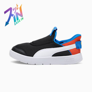 キッズ コートフレックス V3 イーズイン スニーカー 17-21cm, PUMA Black-PUMA White-Redmazing, extralarge-JPN