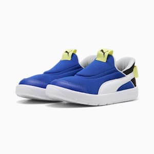 キッズ コートフレックス V3 イーズイン スニーカー 17-21cm, Vivid Blue-PUMA White-PUMA Black, extralarge-JPN