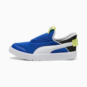 キッズ コートフレックス V3 イーズイン スニーカー 17-21cm, Vivid Blue-PUMA White-PUMA Black, extralarge-JPN