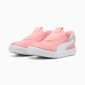 キッズ コートフレックス V3 イーズイン スニーカー 17-21cm, Pink Fruit-PUMA White-Safe Lake, extralarge-JPN