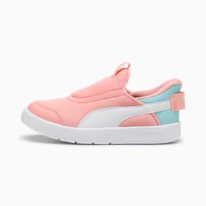 キッズ コートフレックス V3 イーズイン スニーカー 17-21cm, Pink Fruit-PUMA White-Safe Lake, extralarge-JPN
