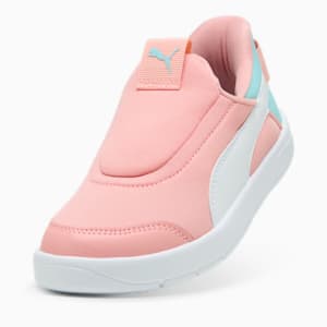 キッズ コートフレックス V3 イーズイン スニーカー 17-21cm, Pink Fruit-PUMA White-Safe Lake, extralarge-JPN