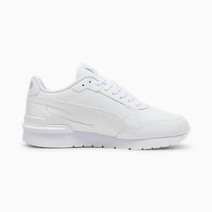 Sneakers ST Runner v4 Leather Enfant et adolescent, PUMA White-Cool Light Gray, extralarge