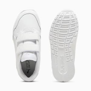 Tenis de piel para niños pequeños ST Runner v4, PUMA White-Cool Light Gray, extralarge