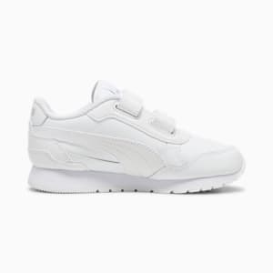 Tenis de piel para niños pequeños ST Runner v4, PUMA White-Cool Light Gray, extralarge