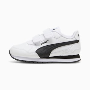 Sneakers en cuir ST Runner v4 Enfant, PUMA White-PUMA Black-Cast Iron, extralarge