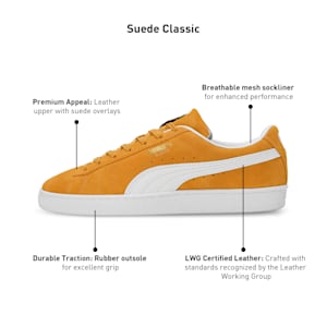 Suede Classic Sneakers, Amber-PUMA White, extralarge-IND