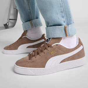 Suede Classic Sneakers, Totally Taupe-PUMA White, extralarge