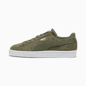 Suede Classic Sneakers, Loden Green-PUMA White, extralarge