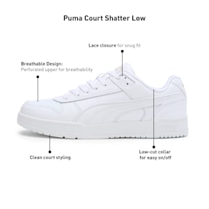 PUMA Court Shatter Low Men's Sneakers, PUMA White-PUMA White-Puma Team Gold, extralarge-IND