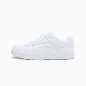 PUMA Court Shatter Low Unisex Sneakers, PUMA White-PUMA White-Puma Team Gold, extralarge-IND