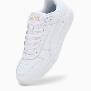 PUMA Court Shatter Low Unisex Sneakers, PUMA White-PUMA White-Puma Team Gold, extralarge-IND