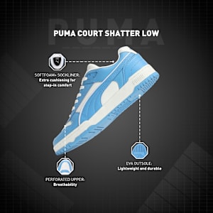 Court Shatter Low Sneakers, PUMA White-Regal Blue, extralarge-IND