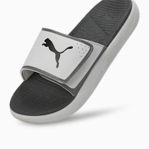 Softride Men's Slides, Ash Gray-PUMA Black-Cool Dark Gray, extralarge-IND