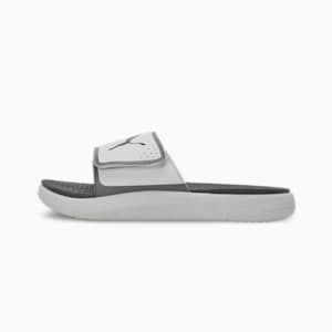 Softride Men's Slides, Ash Gray-PUMA Black-Cool Dark Gray, extralarge-IND