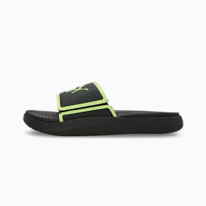 Softride Men's Slides, PUMA Black-Lime Smash, extralarge-IND