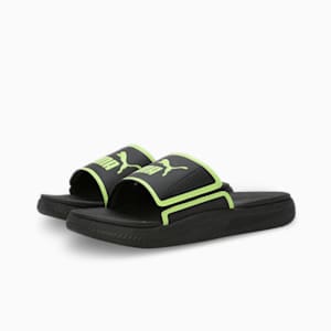 Softride Men's Slides, PUMA Black-Lime Smash, extralarge-IND