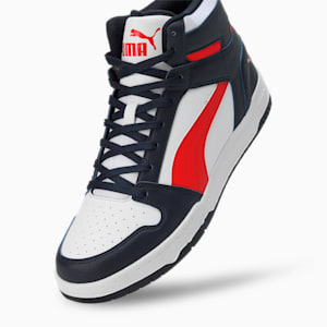 PUMA Evoke Layup Men's Sneakers, Parisian Night-For All Time Red-PUMA White, extralarge-IND