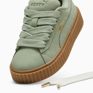 FENTY x PUMA Creeper Phatty Earth Tone Little Kids' Sneakers, Green Fog-PUMA Gold-Gum, extralarge