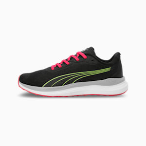 Lite FlexPunt Youth Running Shoes, PUMA Black-Lime Pow-PUMA Pink, extralarge-IND