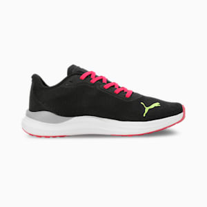 Lite FlexPunt Youth Running Shoes, PUMA Black-Lime Pow-PUMA Pink, extralarge-IND